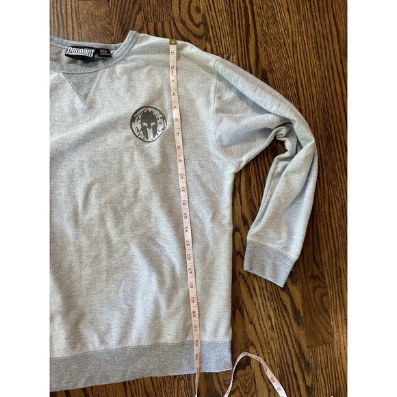 Pennant Spartan Sweatshirt Mens Medium Crewneck Race Light Gray Embroidered EUC - Picture 4 of 9
